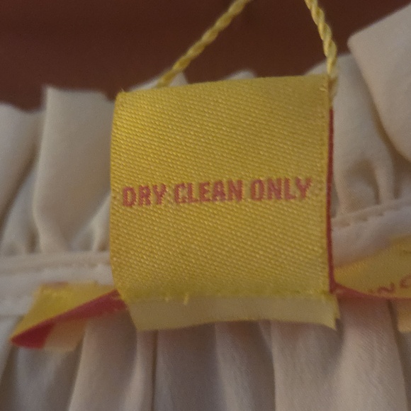 NWT Women's Ivory Silk Long Sleeve Ruffle Blouse M - Picture 10 of 11